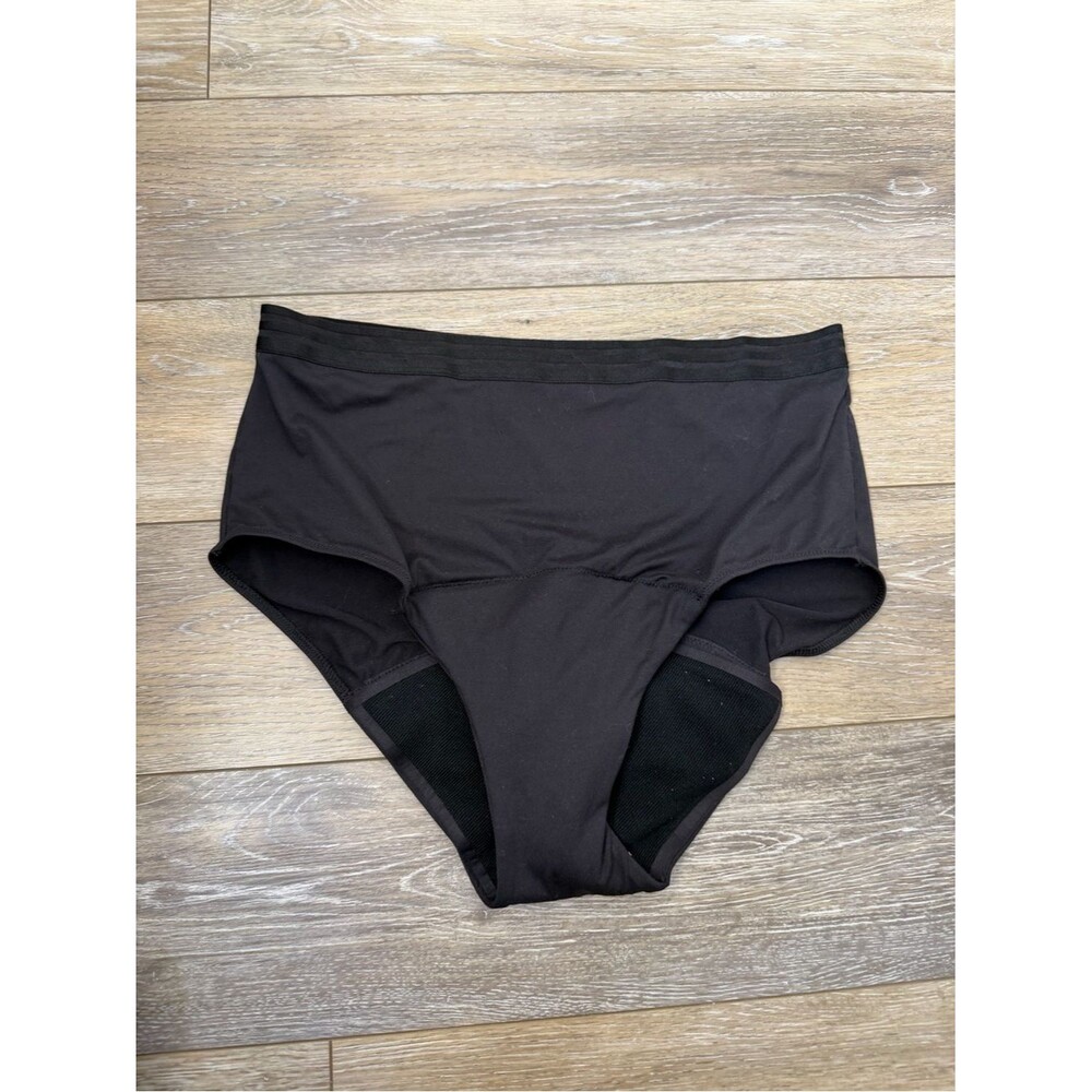 Thinx Black Seamless High-Waist Bikini Panties Sz 1X